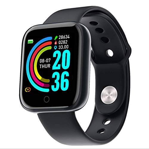 Y68 - Reloj inteligente Bluetooth para hombre y mujer, monitor de ritmo cardíaco, monitor de presión arterial, pulsera inteligente para Apple iOS y Android