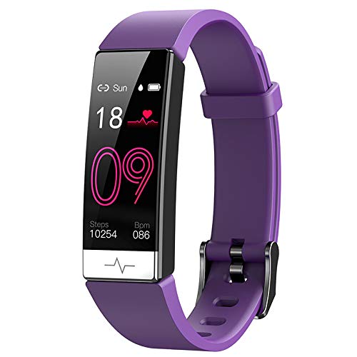 Y91 Pulsera Inteligente IP68 Reloj Inteligente a Prueba de Agua Recordatorio de Mensaje Pulsera Bluetooth 4.0 para Android 4.4 iOS 9.0 Pulsera Anterior-Violet