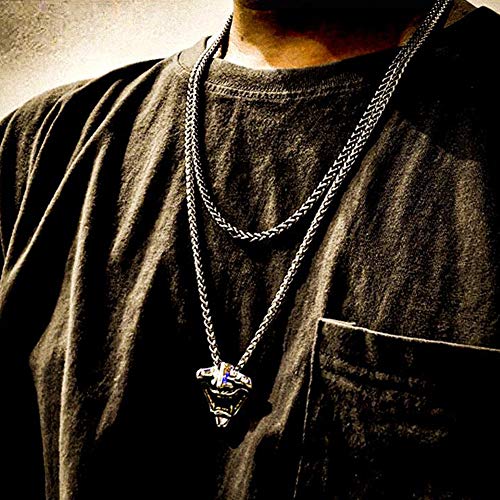 YABEME Collar con Colgante de Dientes de Vampiro de Demonio Gótico de Acero Inoxidable Vintage Punk Rock, Regalo de Joyería de Motorista Personalizado, Viene con Una Cadena de 24 Pulgadas de Largo YABEME Collar con Colgante de Dientes de Vampiro de Demonio Gótico de Acero Inoxidable Vintage Punk Rock, Regalo de Joyería de Motorista Personalizado, Viene con Una Cadena de 24 Pulgadas de Largo