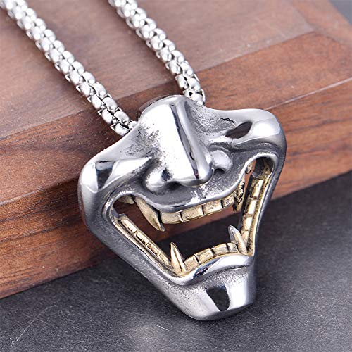 YABEME Collar con Colgante de Dientes de Vampiro de Demonio Gótico de Acero Inoxidable Vintage Punk Rock, Regalo de Joyería de Motorista Personalizado, Viene con Una Cadena de 24 Pulgadas de Largo YABEME Collar con Colgante de Dientes de Vampiro de Demonio Gótico de Acero Inoxidable Vintage Punk Rock, Regalo de Joyería de Motorista Personalizado, Viene con Una Cadena de 24 Pulgadas de Largo