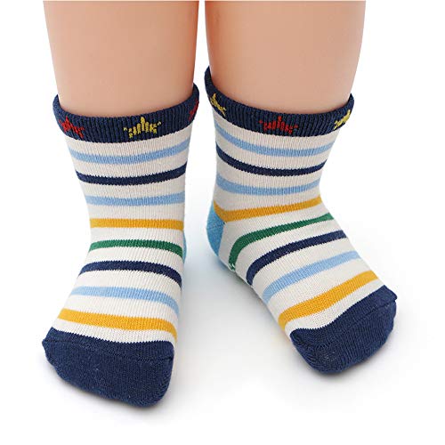 Yafane 12 Pares de Calcetines Antideslizantes para Niños Pequeños Algodón Lindo con Puños Calcetines Antideslizantes para Bebés (Color B, 1-3 años) Yafane 12 Pares de Calcetines Antideslizantes para Niños Pequeños Algodón Lindo con Puños Calcetines Antideslizantes para Bebés (Color B, 1-3 años)