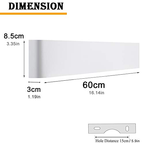 Yafido Aplique Pared Interior LED 60CM Lámpara de pared Moderna 20W Blanco Frío 6000K perfecto para Salon Dormitorio Sala Pasillo Escalera Yafido Aplique Pared Interior LED 60CM Lámpara de pared Moderna 20W Blanco Frío 6000K perfecto para Salon Dormitorio Sala Pasillo Escalera