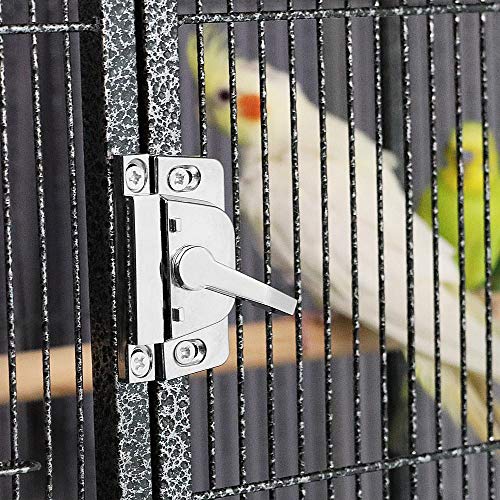 Yaheetech Jaula Grande para Pájaros Pajarera Metálica con Soporte Ruedas Pie para Aves Loros Canarios Mascota 136 cm