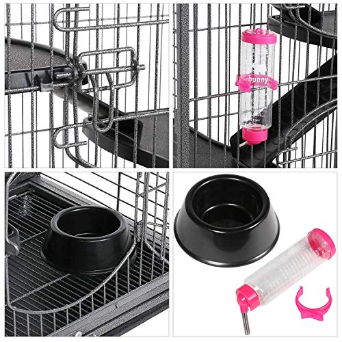 Yaheetech Jaula para Chinchilla Jaulas de 3 Pisos para Hurón Conejo Enano 64x43x131cmcon Ruedas Yaheetech Jaula para Chinchilla Jaulas de 3 Pisos para Hurón Conejo Enano 64x43x131cmcon Ruedas