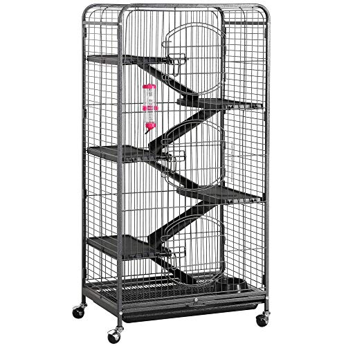 Yaheetech Jaula para Chinchilla Jaulas de 3 Pisos para Hurón Conejo Enano 64x43x131cmcon Ruedas Yaheetech Jaula para Chinchilla Jaulas de 3 Pisos para Hurón Conejo Enano 64x43x131cmcon Ruedas