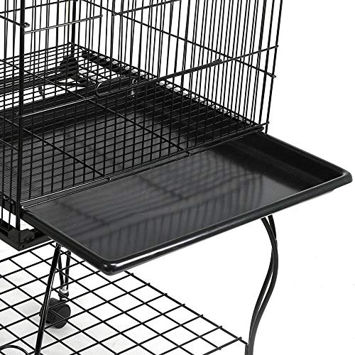 Yaheetech Jaula para Pájaros Jaula con Ruedas Soporte Comedero 59 x 59 x 145 cm Yaheetech Jaula para Pájaros Jaula con Ruedas Soporte Comedero 59 x 59 x 145 cm