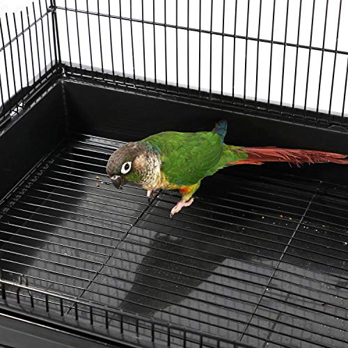 Yaheetech Jaula para Pájaros Jaula con Soporte Ruedas con Techo Abierto Jaula Agapornis Yaheetech Jaula para Pájaros Jaula con Soporte Ruedas con Techo Abierto Jaula Agapornis