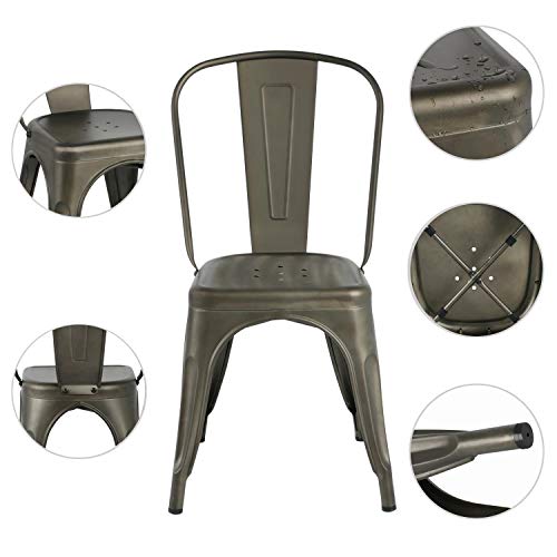 Yaheetech Pack 4 Sillas Industriales Vintage Taburetes Altos de Bar con Respaldo para Cocina Restaurante Cafetería Cervecería Altura de 85,5 cm Yaheetech Pack 4 Sillas Industriales Vintage Taburetes Altos de Bar con Respaldo para Cocina Restaurante Cafetería Cervecería Altura de 85,5 cm