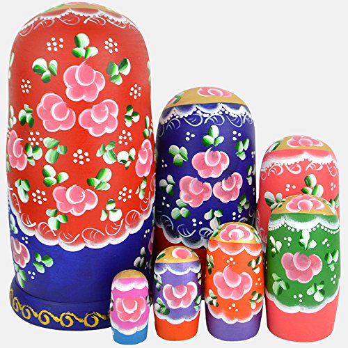 YAKELUS, Marca Profesional de Matrioska, MuƱecas Rusas Matrioska 7 Piece Madera Matrioska de Rusia de 7 Capas, Hecha a Mano y por el Tilo, es un Juguete y un Regalo YAKELUS, Marca Profesional de Matrioska, MuƱecas Rusas Matrioska 7 Piece Madera Matrioska de Rusia de 7 Capas, Hecha a Mano y por el Tilo, es un Juguete y un Regalo