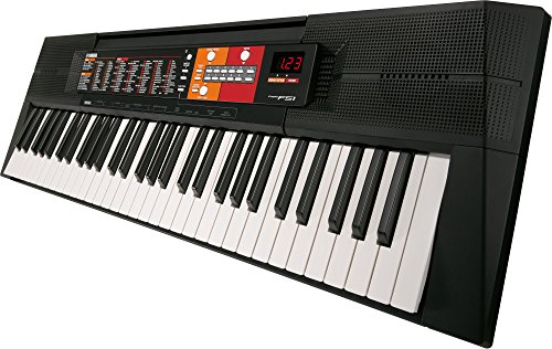 Yamaha PSR-F51 - Teclado digital portátil para principiantes o estudiantes con 61 teclas y Modo Dúo, color negro