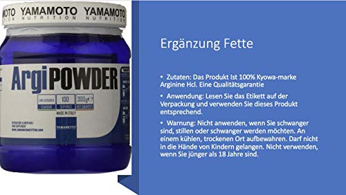 Yamamoto Nutrition Argi Powder Kyowa Quality L-Arginine Suplemento Alimenticio - 300 gr Yamamoto Nutrition Argi Powder Kyowa Quality L-Arginine Suplemento Alimenticio - 300 gr