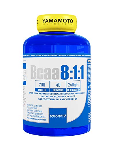 Yamamoto Nutrition BCAA 8: 1: 1 Suplemento Dietético - 200 Tabletas
