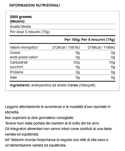 Yamamoto Nutrition Vitalyn Powder Suplemento Alimenticio en Polvo 100% Basado en Vitargo - 2000 gr