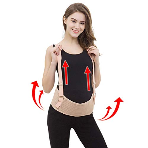 YAMAXUN Cinturón De Maternidad - con Correas De Hombro Arnés De Embarazo Ajustable Soporte De Estómago para Embarazadas Negro, Banda De Soporte De Vientre Prenatal Ligera Y Transpirable YAMAXUN Cinturón De Maternidad - con Correas De Hombro Arnés De Embarazo Ajustable Soporte De Estómago para Embarazadas Negro, Banda De Soporte De Vientre Prenatal Ligera Y Transpirable