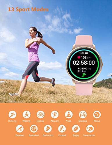 YAMAY Smartwatch, Reloj Inteligente Pulsómetros para Mujer Hombre, Pulsera de Actividad Inteligente Impermeable IP68 con Monitor de Sueño Contador de Caloría Podómetro Cronómetros para Android iOS