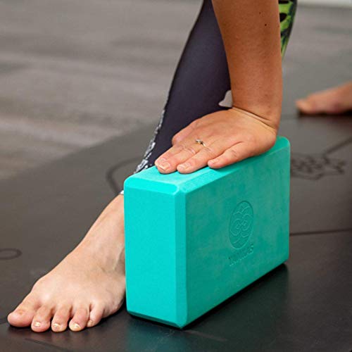 Yamkas Bloque de Yoga | 1 o 2 Piezas | Yoga Block Espuma Eva | Bloques para Ejercicio y Pilates | Ladrillo Yoga | Turquesa