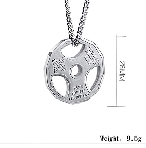 YANCONG Hombres s Fitness Gym Collar Weight Plate Barbell Dumbbell Colgante Levantamiento de Pesas Culturismo Ejercicio Joyería Acero Inoxidable YANCONG Hombres s Fitness Gym Collar Weight Plate Barbell Dumbbell Colgante Levantamiento de Pesas Culturismo Ejercicio Joyería Acero Inoxidable