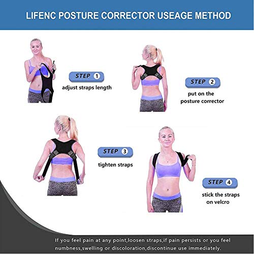 YanFan Corrector de Postura Soporte Ajustable para fracturas de Espalda Hombres/Mujeres Espalda Clavícula Columna Vertebral Corrección de Hombro Brace Correa de cinturón YanFan Corrector de Postura Soporte Ajustable para fracturas de Espalda Hombres/Mujeres Espalda Clavícula Columna Vertebral Corrección de Hombro Brace Correa de cinturón
