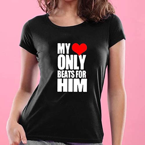 YANFANG Camiseta de Manga Corta Día de San Valentín Casual Mujer con Estampada de Letra y corazón con Cuello Redondo con Buen cálido YANFANG Camiseta de Manga Corta Día de San Valentín Casual Mujer con Estampada de Letra y corazón con Cuello Redondo con Buen cálido