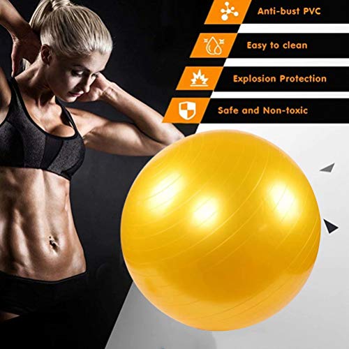 YANGHUI Pelota de Yoga Exercícios Yoga Pilates Embarazo Parto preparación,amarillo-58cm YANGHUI Pelota de Yoga Exercícios Yoga Pilates Embarazo Parto preparación,amarillo-58cm
