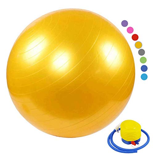 YANGHUI Pelota de Yoga Exercícios Yoga Pilates Embarazo Parto preparación，amarillo-58cm