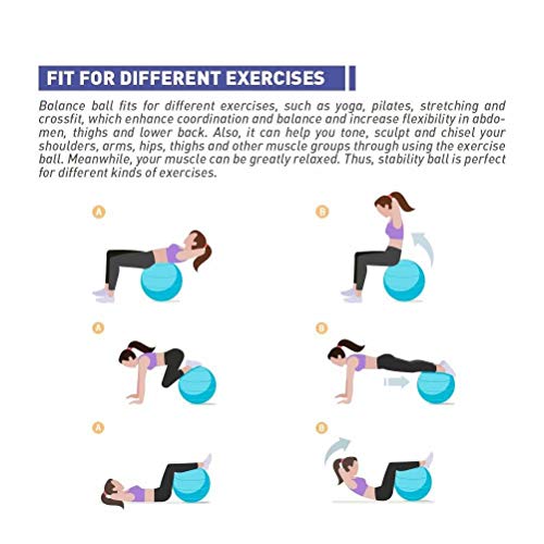 YANGHUI,Verde Pelota，Ejercicio Físico Exercícios Yoga Pilates Embarazo Parto preparación 95cm