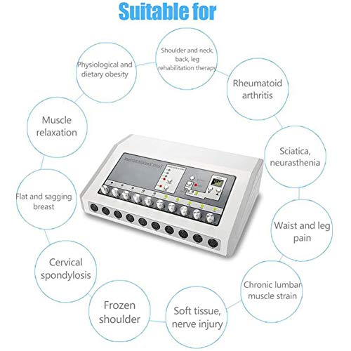 Yangyang TENS EMS Electroestimulador Eléctrico Adelgazar Belleza Productos Legumbres Masaje para Muscular Relajarse Dolor Alivio Pecho Masajeador Nerver Estimulador Acupuntura Terapia Cara Levantar