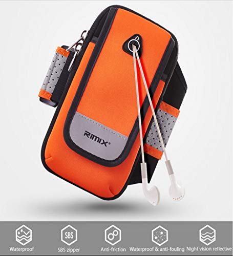 Yanshan Taihang Paquete de 2 Hombres y Mujeres Funcionamiento al Aire Libre Funcionamiento Bolsa de Brazo motorizada Equipo de Funcionamiento Bolsa de teléfono móvil Gimnasio Brazo (Color : Orange)