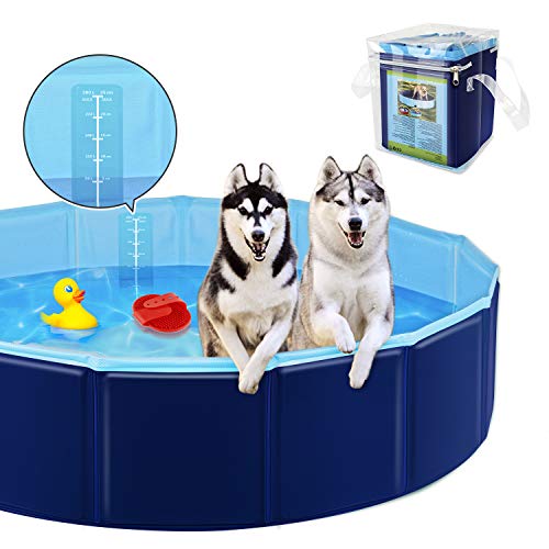 YAOBLUESEA Piscina para Perros, Plegable PVC Piscina Bañera para Gatos Animales Bebes Grandes, Adecuado para Interior y Exterior (160x30cm) YAOBLUESEA Piscina para Perros, Plegable PVC Piscina Bañera para Gatos Animales Bebes Grandes, Adecuado para Interior y Exterior (160x30cm)