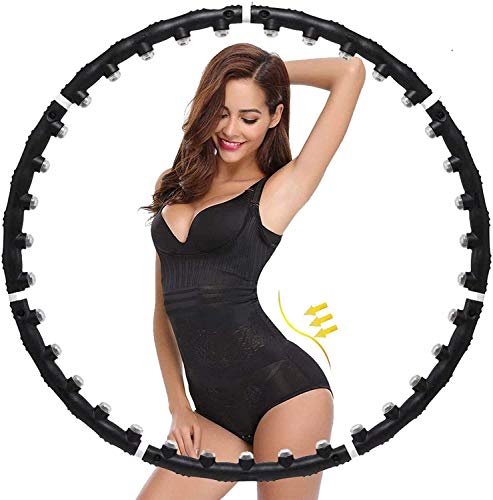 YAOJIA Aro de Hula Fitness Hula Hoop Magnético Massager Detachable 7 Sección para Adultos Pérdida De Peso |Entrenamiento De Grasa Ponderada Adujustable Hula Hula Hoop