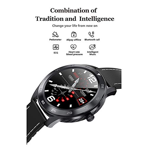 Yaootely para Mujeres Hombres Reloj Inteligente DT98 1.3 Pulgadas IP68 Pantalla de Prensa Completa a Prueba de Agua Deporte Reloj Inteligente Pulsera de Fitness (Correa de Plata)