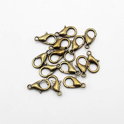 YapitHome 1170 Piezas Bronce Anillos de Salto y 40 Piezas cierres para pulseras , Cierres de Langosta con Anillas Abiertas para Hacer Joyas de Bricolaje 4mm 5mm 6mm 7mm 8mm 10mm