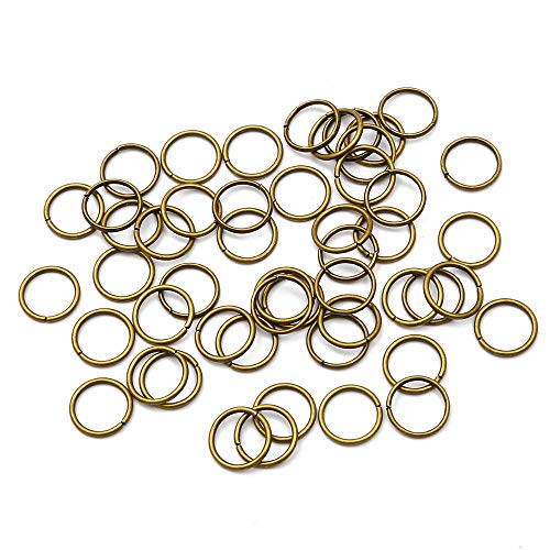 YapitHome 1170 Piezas Bronce Anillos de Salto y 40 Piezas cierres para pulseras , Cierres de Langosta con Anillas Abiertas para Hacer Joyas de Bricolaje 4mm 5mm 6mm 7mm 8mm 10mm