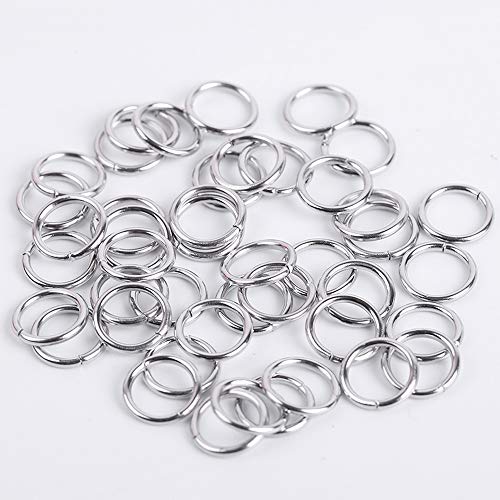 YapitHome 1170 Piezas Plata Anillos de Salto y 40 Piezas cierres para pulseras , Cierres de Langosta con Anillas Abiertas para Hacer Joyas de Bricolaje 4mm 5mm 6mm 7mm 8mm 10mm