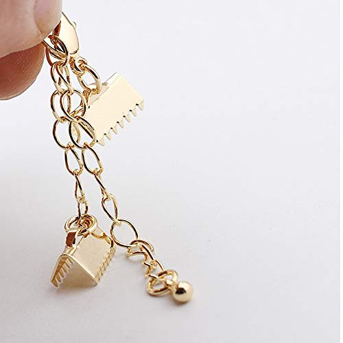 YapitHome 370 Piezas Kit de Accesorios de Joyería Kit Bisuteria con Corchetes de Langosta Anillos de Salto Cadena de Extensión Extremos de Cinta de Hierro para Hacer Collares Pendientes Pulseras