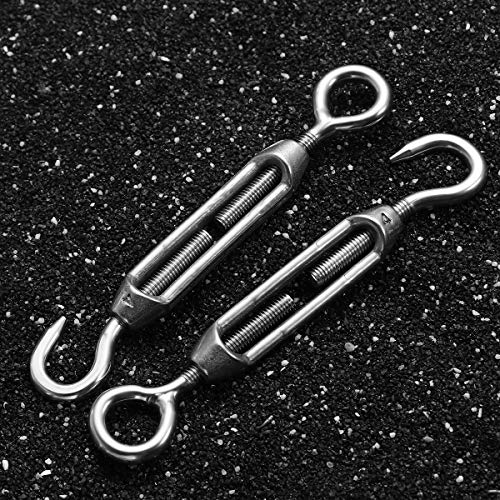 Yardwe 8 Piezas Tensor de cable de acero inoxidable Tensores Gancho Ropetension Tensor de cadenas (Plata) Yardwe 8 Piezas Tensor de cable de acero inoxidable Tensores Gancho Ropetension Tensor de cadenas (Plata)