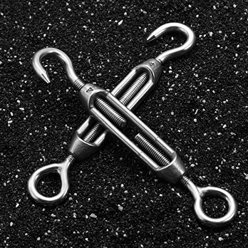 Yardwe 8 Piezas Tensor de cable de acero inoxidable Tensores Gancho Ropetension Tensor de cadenas (Plata) Yardwe 8 Piezas Tensor de cable de acero inoxidable Tensores Gancho Ropetension Tensor de cadenas (Plata)