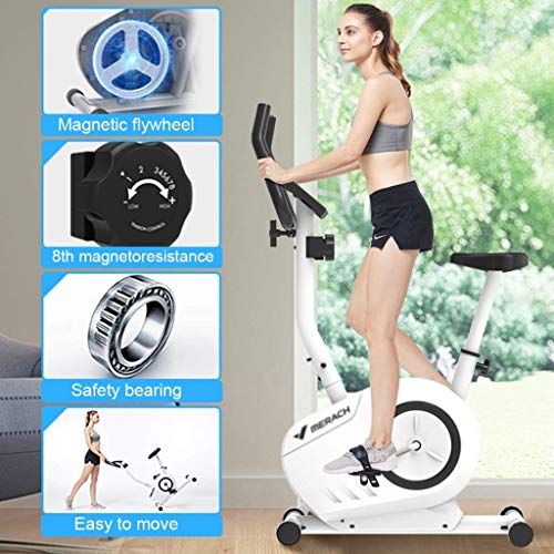 YASE-king Inicio Silencio paso a paso Spinning control magnético casa en bicicleta bicicleta estática cubierta equipos de gimnasia 110kg portante blanca adelgaza elíptica cinta de correr (Color: blanc YASE-king Inicio Silencio paso a paso Spinning control magnético casa en bicicleta bicicleta estática cubierta equipos de gimnasia 110kg portante blanca adelgaza elíptica cinta de correr (Color: blanc