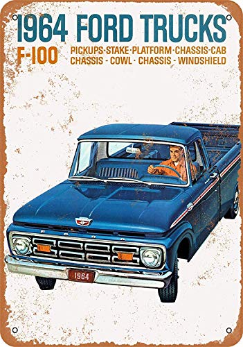 YASMINE HANCOCK 1964 Ford F-100 Trucks Placa de Metal Logotipo de la Lata Poster Arte de la Pared Club Bar decoración del hogar