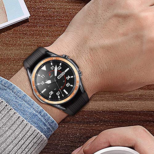 YASPARK Galaxy Watch 3 45mm Bezel Styling Cover, Bisel Anillo Cubrir Anti-rasguños Colisión Acero Inoxidable Proteccion Anillo de Bisel para Galaxy Watch 3 45mm
