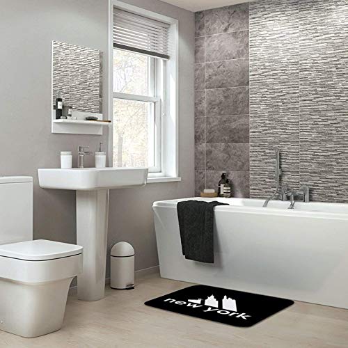 Yaxinduobao New York City Skyline Logo Personalized Entrance por Estera Bathroom Nonslip Absorbent Mat Kitchen Decoration Area Mat