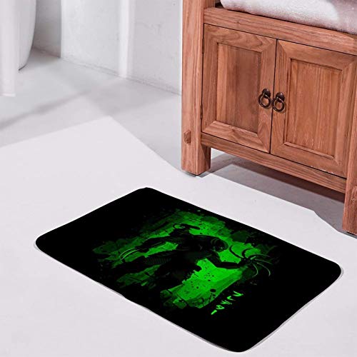 Yaxinduobao Predator Claws Silhouette Green Shadow Personalized Entrance por Estera Bathroom Nonslip Absorbent Mat Kitchen Decoration Area Mat