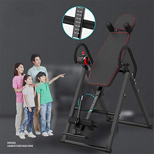 YAzNdom MáQuina De Parada De Manos Invertida Máquina de Plegado invertido Tabla for Ministerio Gimnasia Adecuado para Ejercicio De Gimnasio (Color : Black, Size : As Shown)