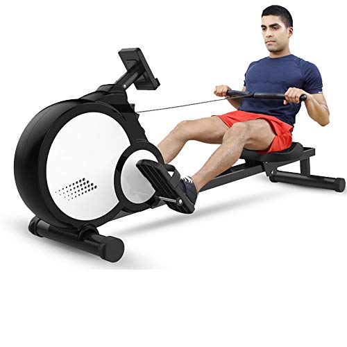 YAzNdom MáQuina De Remar Hogar Plegable Máquina de Remo Gimnasio o Equipo Profesional de Carga 150kg Adecuado para Fitness En Casa (Color : White, Size : 50x49x180cm)