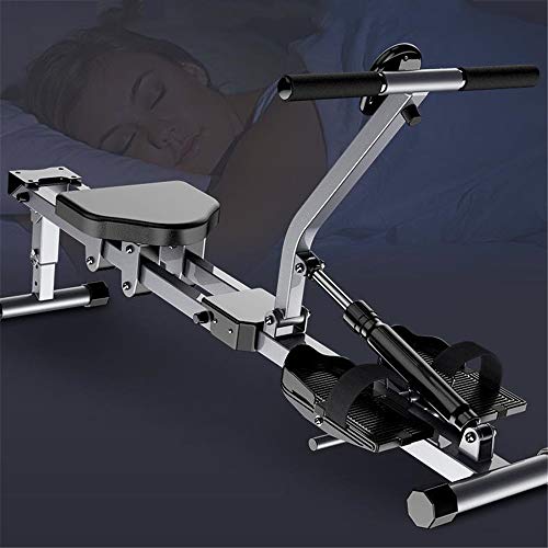 YAzNdom MáQuina De Remar Hogar Remo Indoor Dispositivo Adelgazante y el Abdomen Aptitud Diseño Plegable Ahorra Espacio Adecuado para Fitness En Casa (Color : Gris, Size : 142x48x30cm)