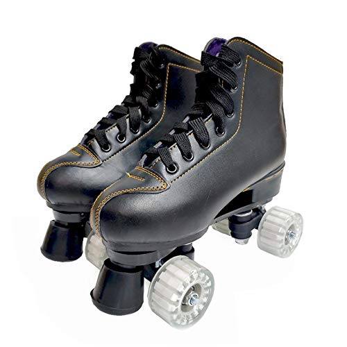 YAzNdom Patines Patines de Cuero Artificial Patines Doble Línea Patines Mujeres Hombres Adulto Dos líneas Skate Shoes Adecuado para Principiantes En Patinaje (Color : Black, Size : 41) YAzNdom Patines Patines de Cuero Artificial Patines Doble Línea Patines Mujeres Hombres Adulto Dos líneas Skate Shoes Adecuado para Principiantes En Patinaje (Color : Black, Size : 41)