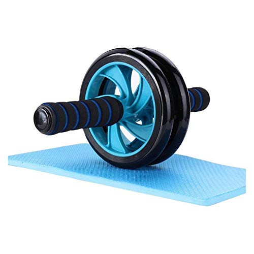 YBQ Rueda de desplazamiento Equipo de ejercicio muscular Rodillo de doble rueda Entrenamiento muscular Rueda de fitness con rodillera Rodillos para abdominales Gimnasio Rodillo Entrenador Fitness en c