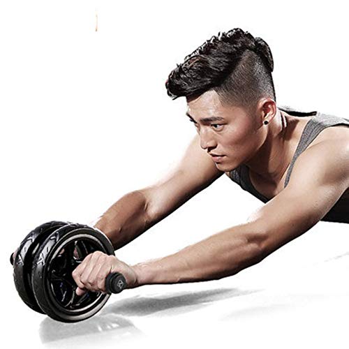 YBQ Rueda de Rodillo, Entrenador de músculos de Fitness de Gimnasio en casa, Adecuado para Abdomen Masculino y Femenino, Fitness de Brazos y Manos