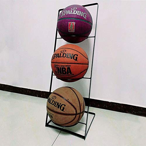 YBWEN Soporte de Baloncesto Estantería de Almacenamiento en Rack Rack de Baloncesto de fútbol en Rack Rack de Interior casero for fácil Acceso y Almacenamiento Balones medicinales