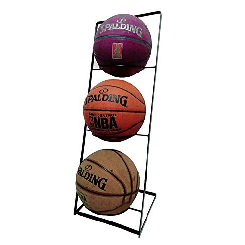 YBWEN Soporte de Baloncesto Estantería de Almacenamiento en Rack Rack de Baloncesto de fútbol en Rack Rack de Interior casero for fácil Acceso y Almacenamiento Balones medicinales